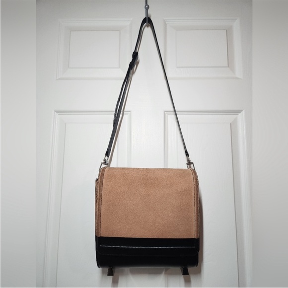 Alexander Wang Peach and Black Suede Crossbody Bag - Picture 2 of 12
